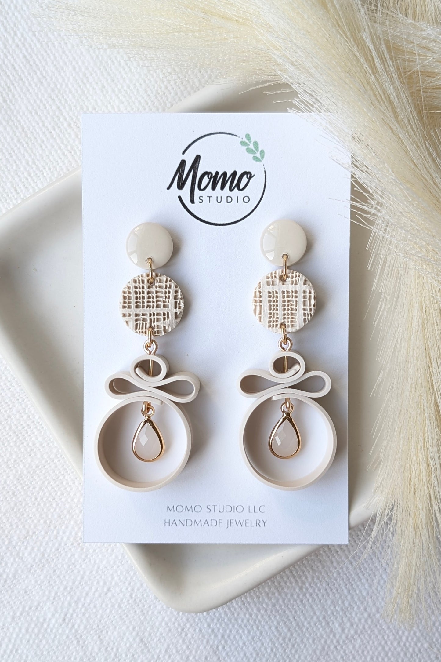 Dangles #3 - Ribbon Collection - Neutral Floral Palette #1