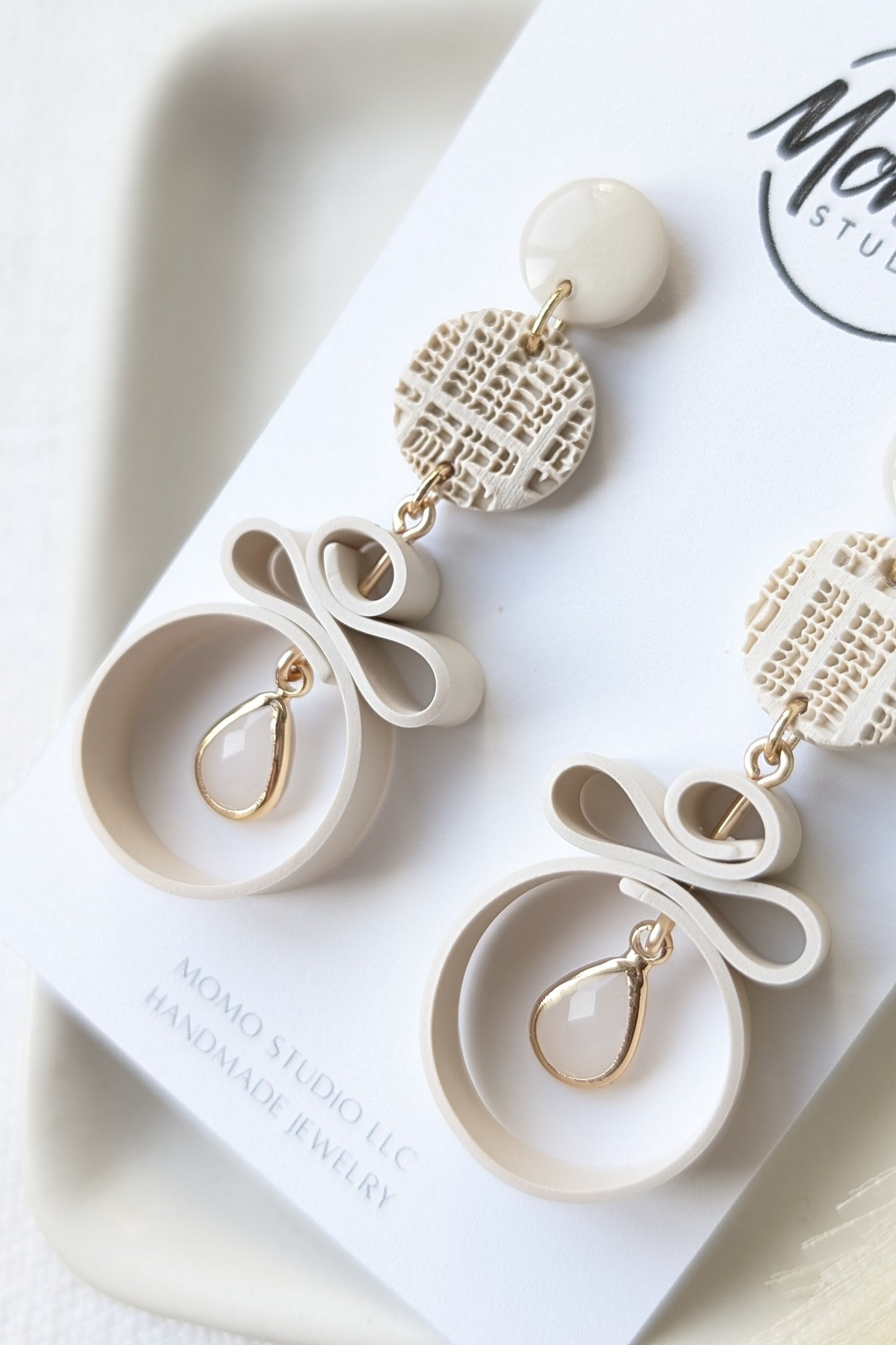 Dangles #3 - Ribbon Collection - Neutral Floral Palette #1