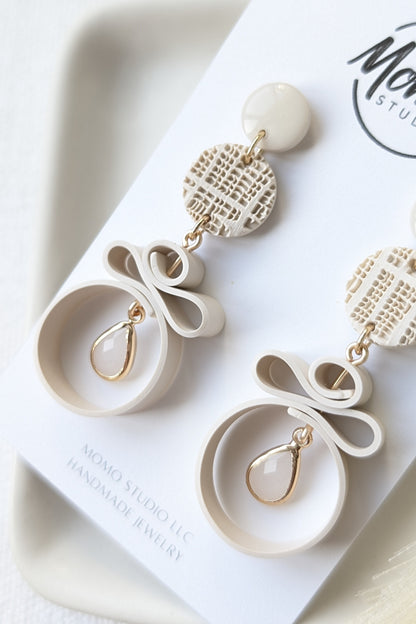 Dangles #3 - Ribbon Collection - Neutral Floral Palette #1