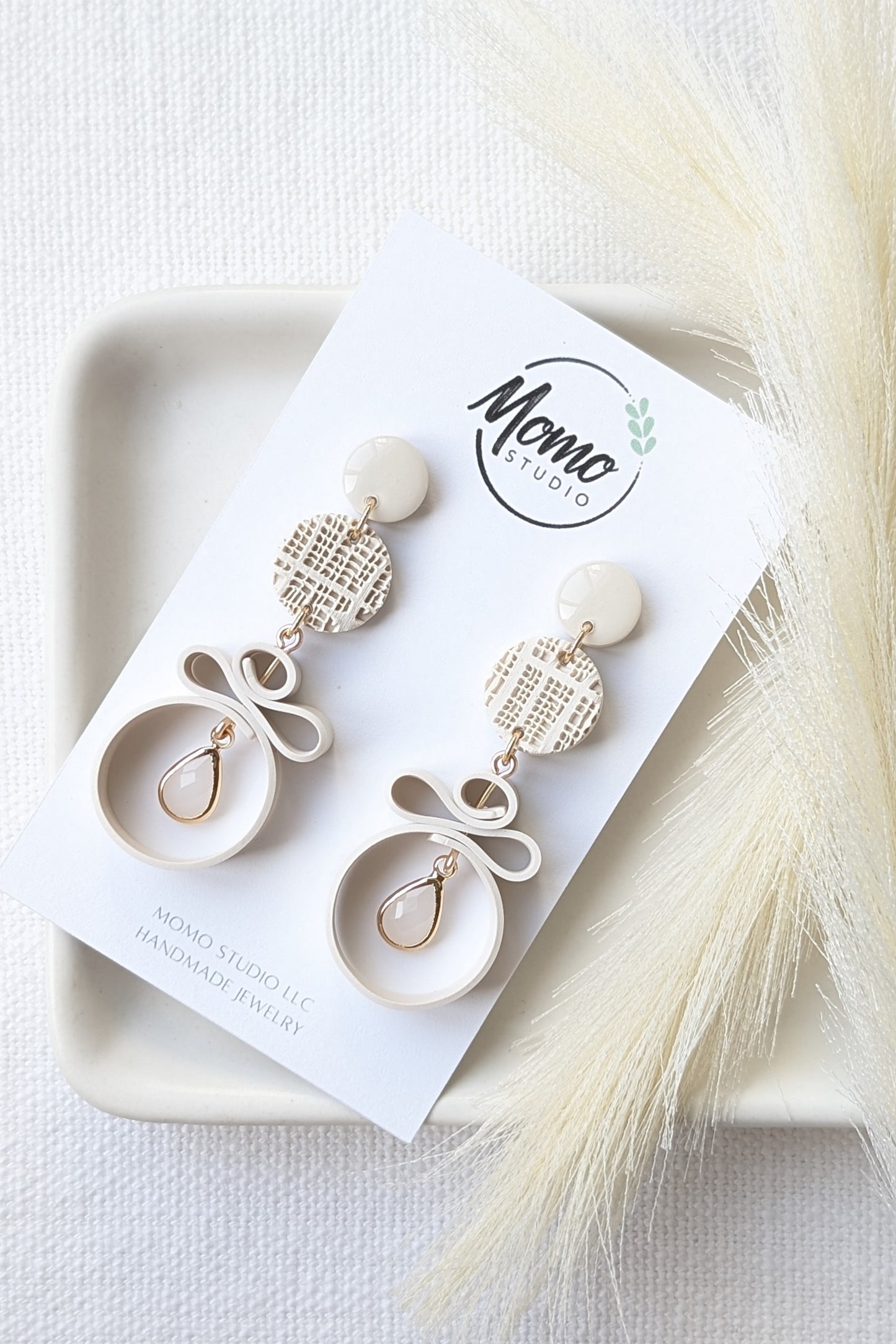 Dangles #3 - Ribbon Collection - Neutral Floral Palette #1