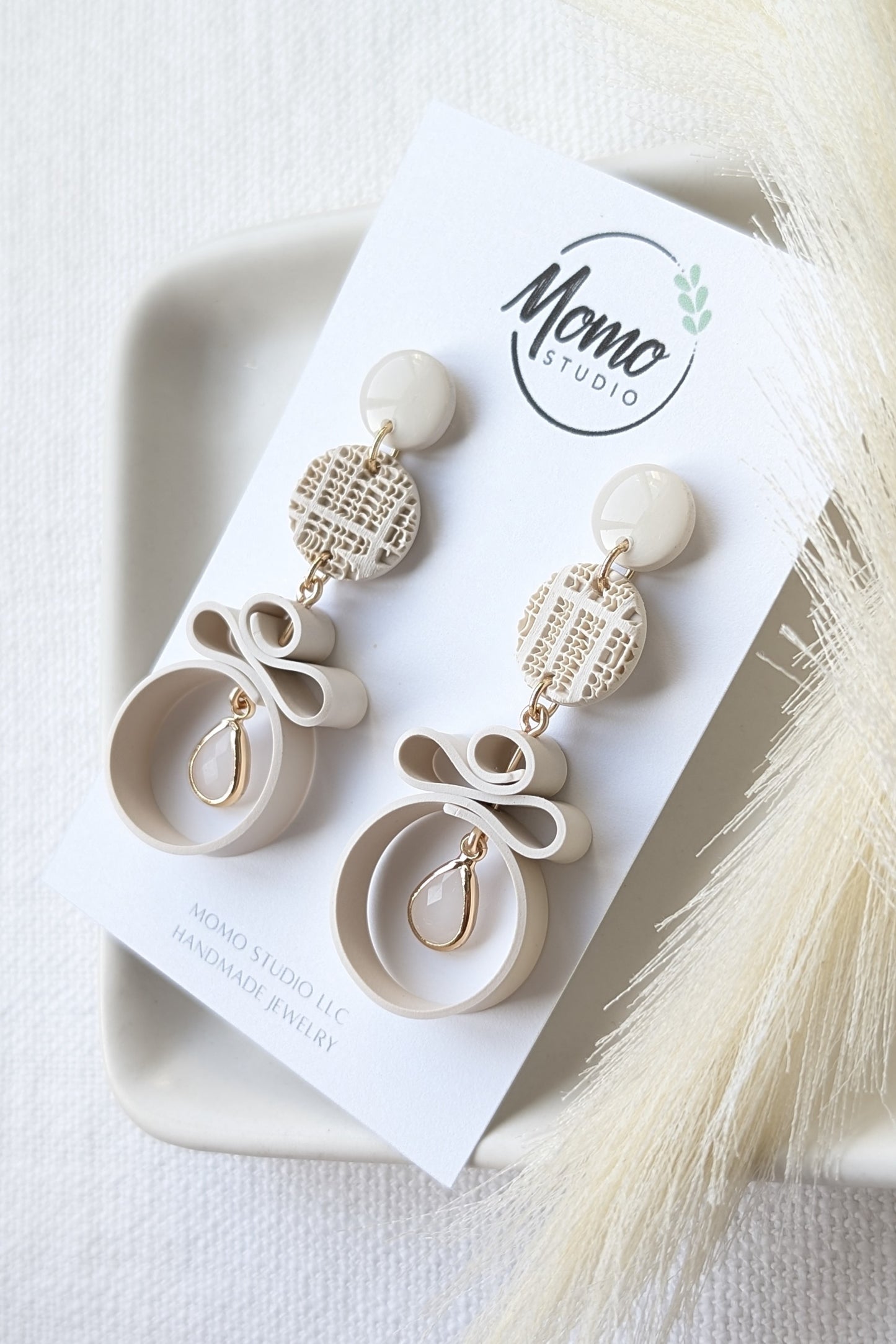 Dangles #3 - Ribbon Collection - Neutral Floral Palette #1
