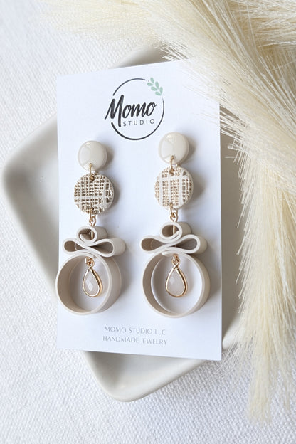 Dangles #3 - Ribbon Collection - Neutral Floral Palette #1