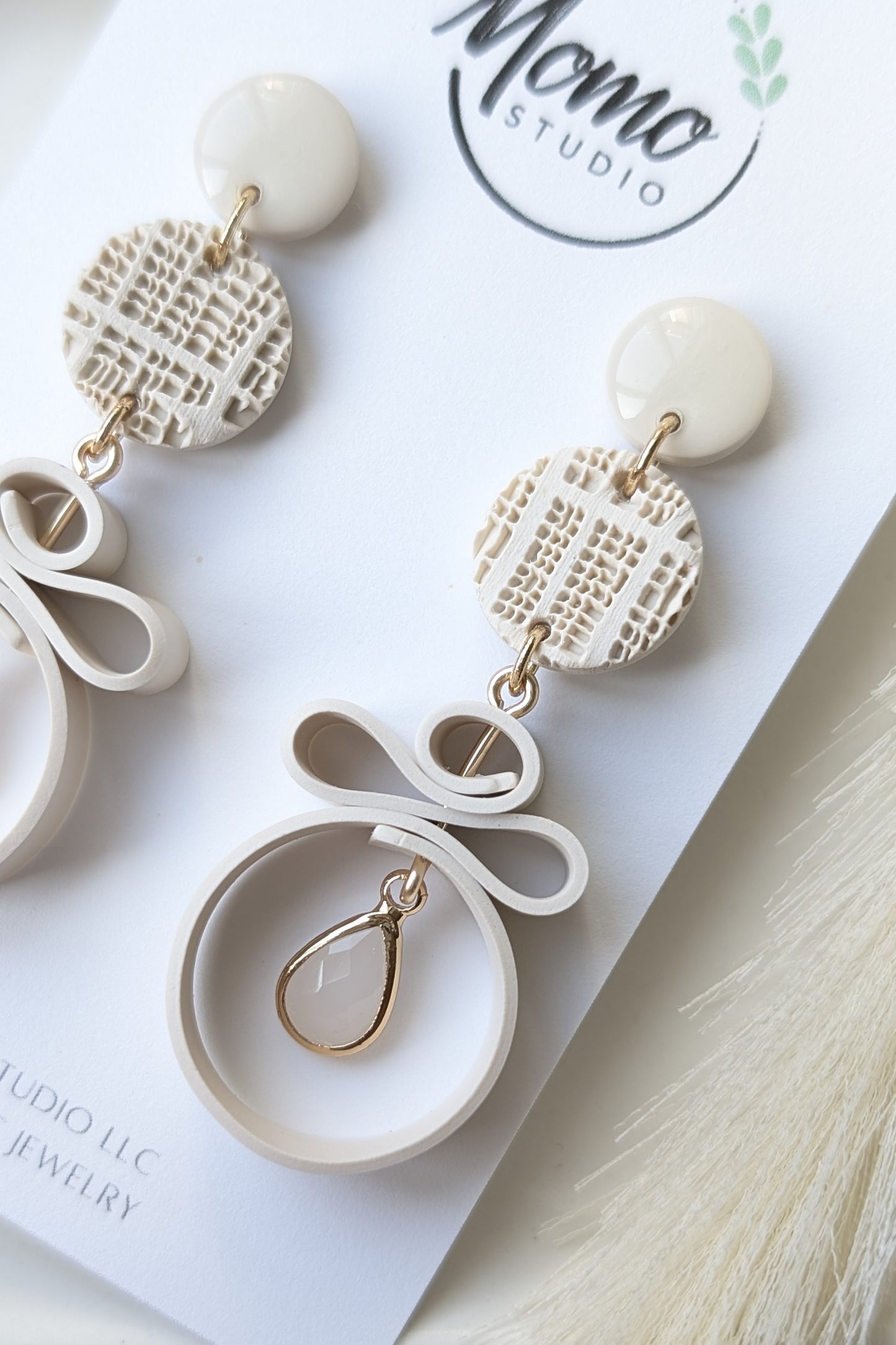 Dangles #3 - Ribbon Collection - Neutral Floral Palette #1