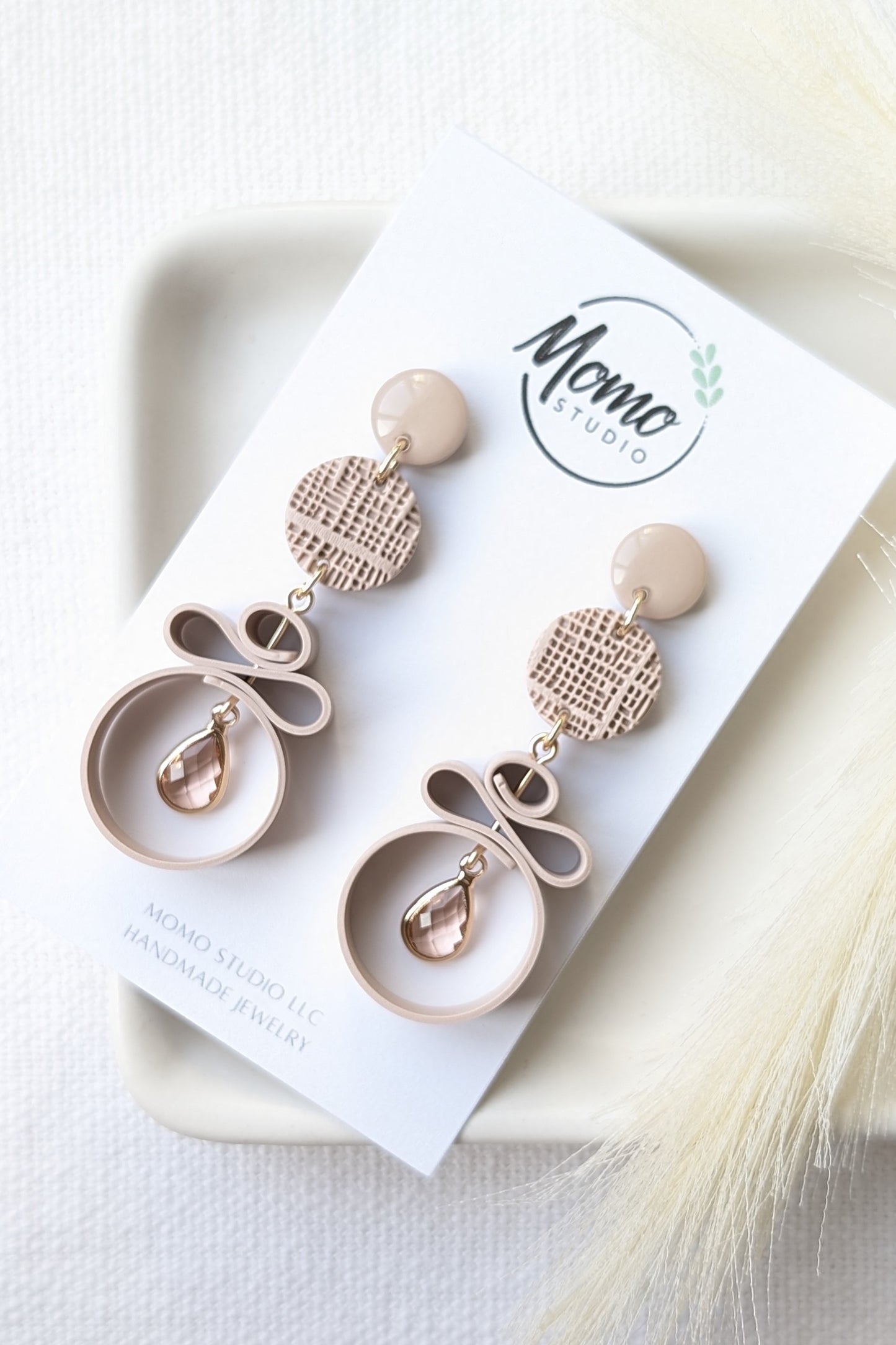 Dangles #4 - Ribbon Collection - Neutral Floral Palette #1