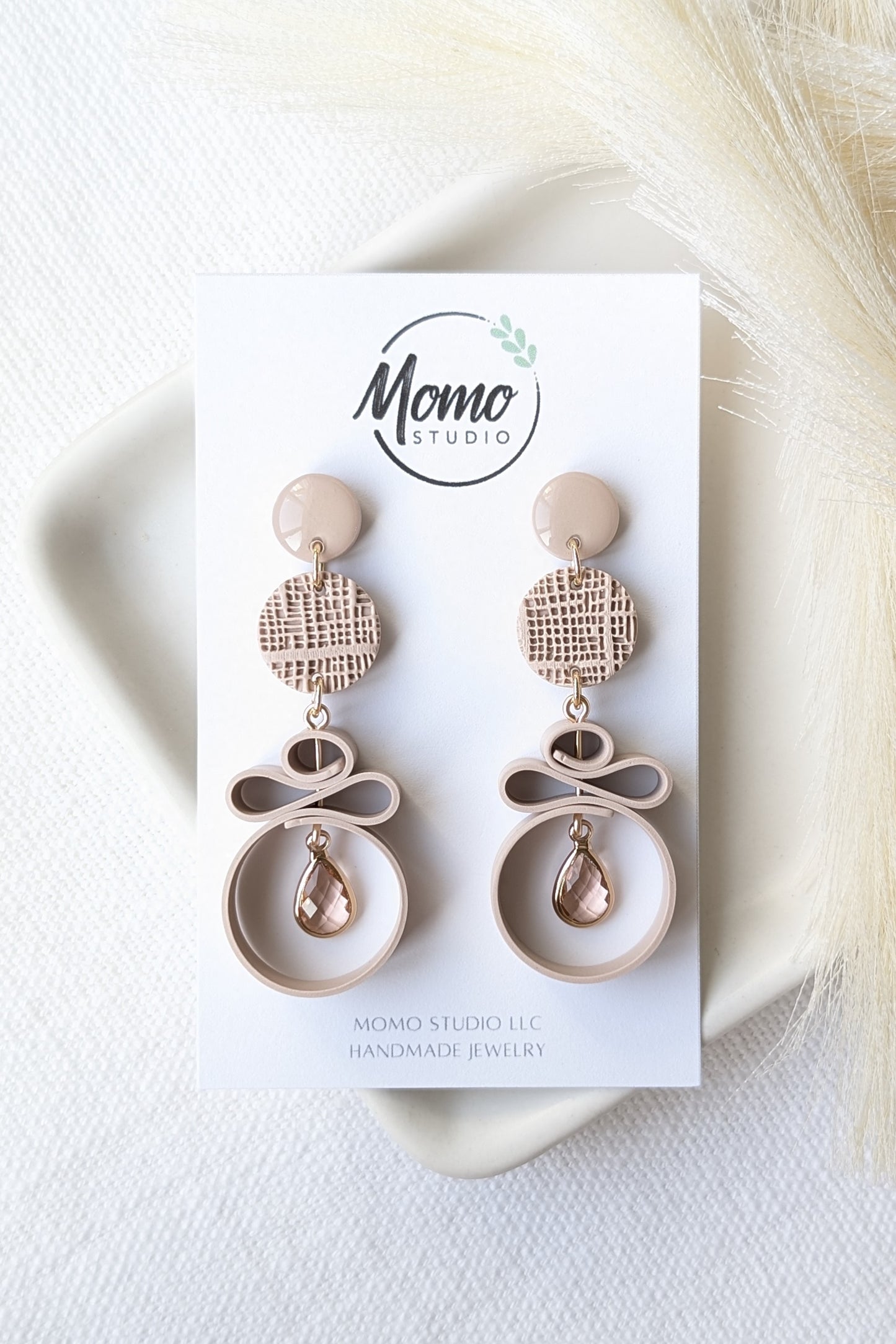 Dangles #4 - Ribbon Collection - Neutral Floral Palette #1