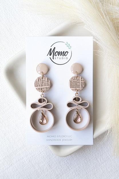 Dangles #4 - Ribbon Collection - Neutral Floral Palette #1