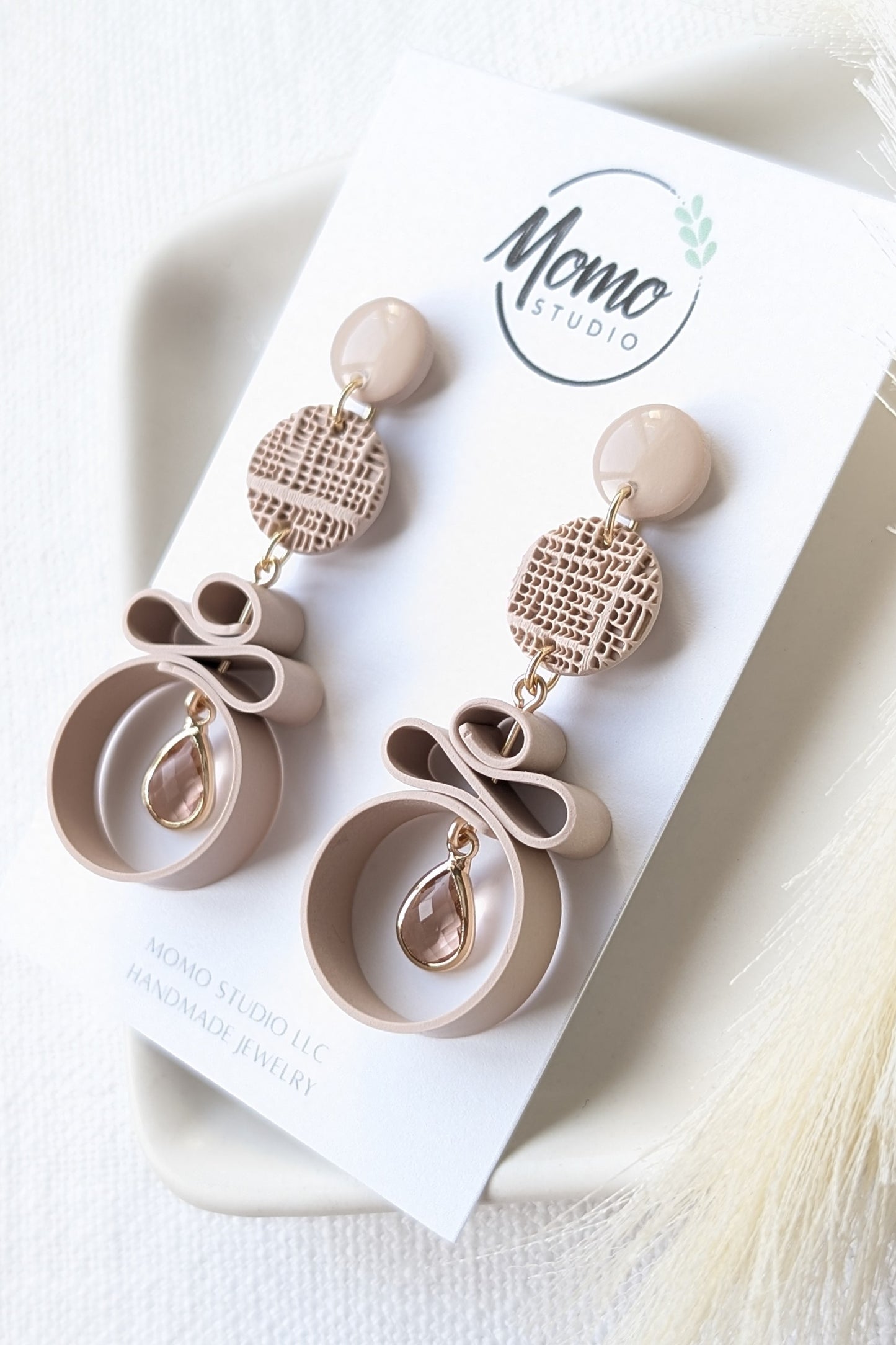 Dangles #4 - Ribbon Collection - Neutral Floral Palette #1