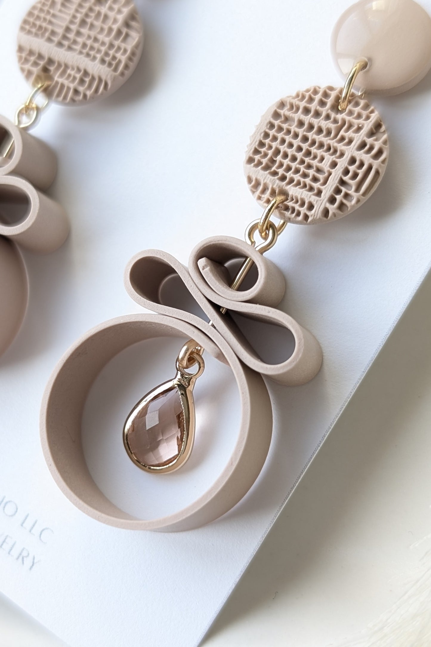 Dangles #4 - Ribbon Collection - Neutral Floral Palette #1