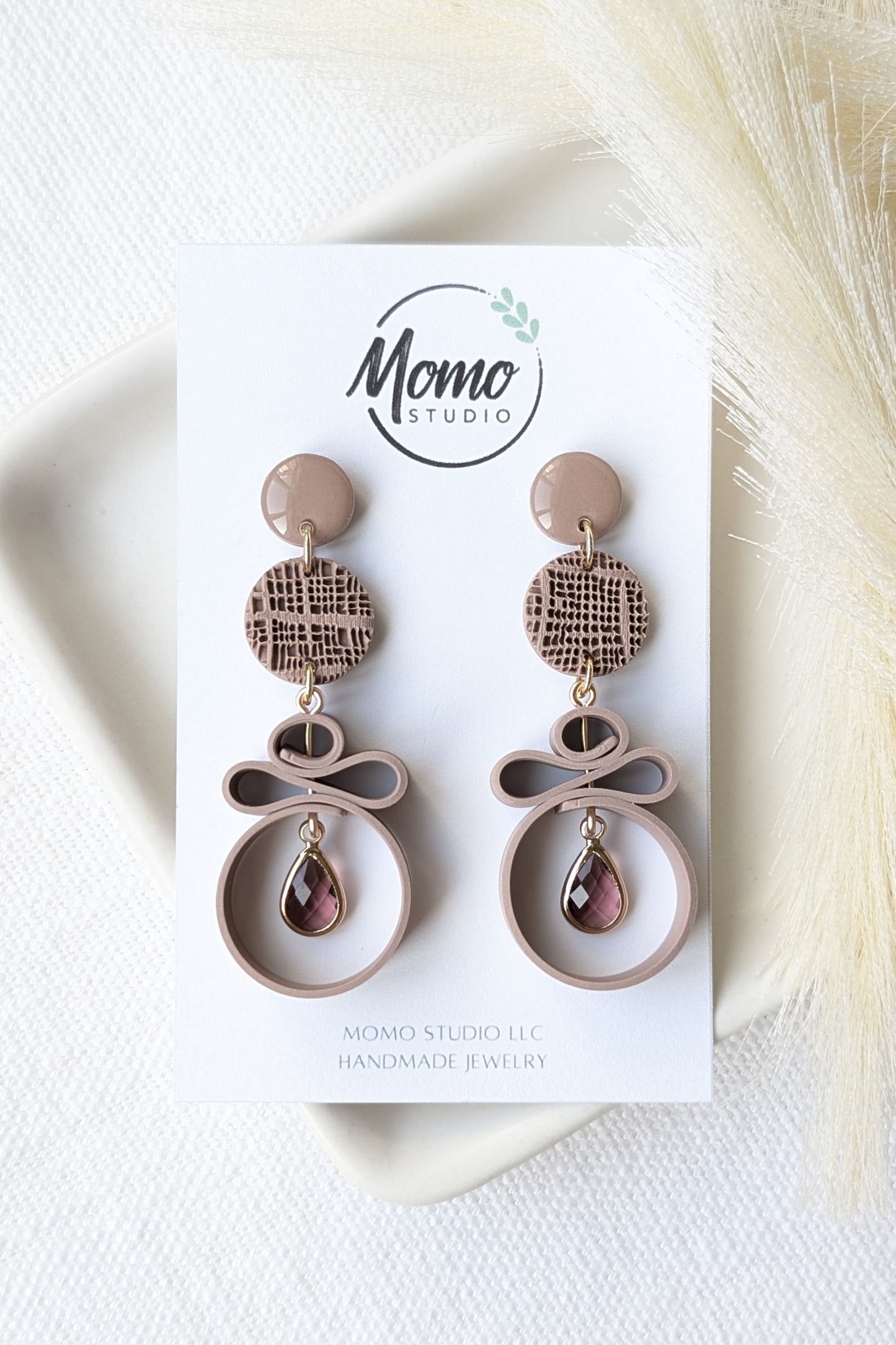 Dangles #5 - Ribbon Collection - Neutral Floral Palette #1