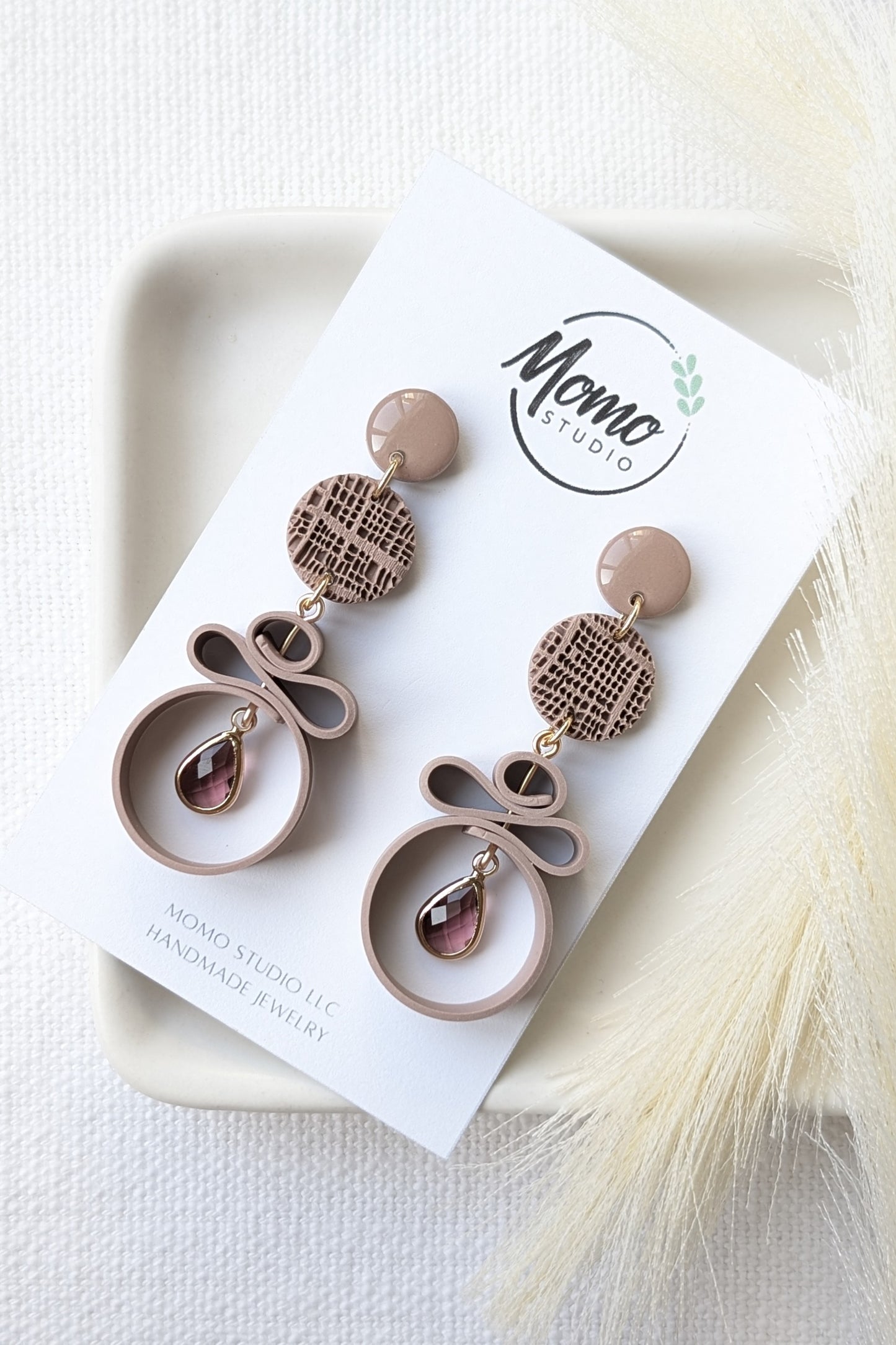 Dangles #5 - Ribbon Collection - Neutral Floral Palette #1