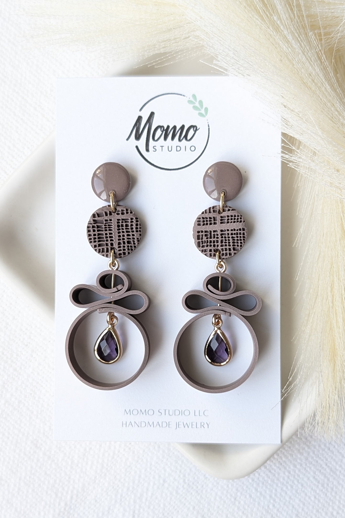 Dangles #6 - Ribbon Collection - Neutral Floral Palette #1