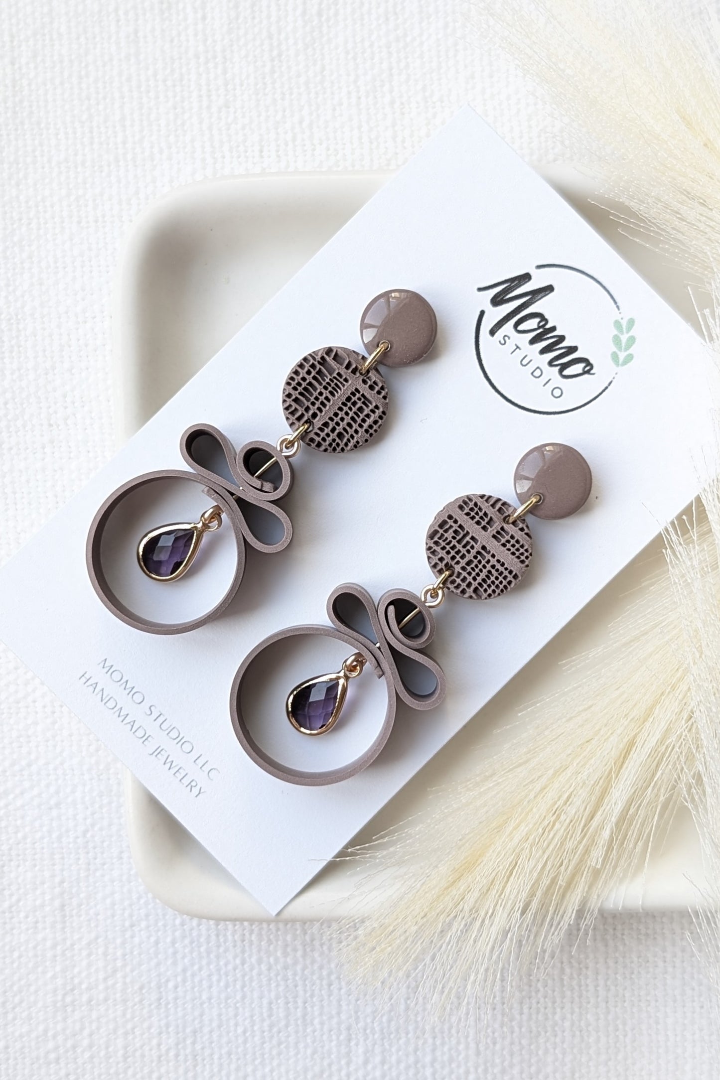 Dangles #6 - Ribbon Collection - Neutral Floral Palette #1