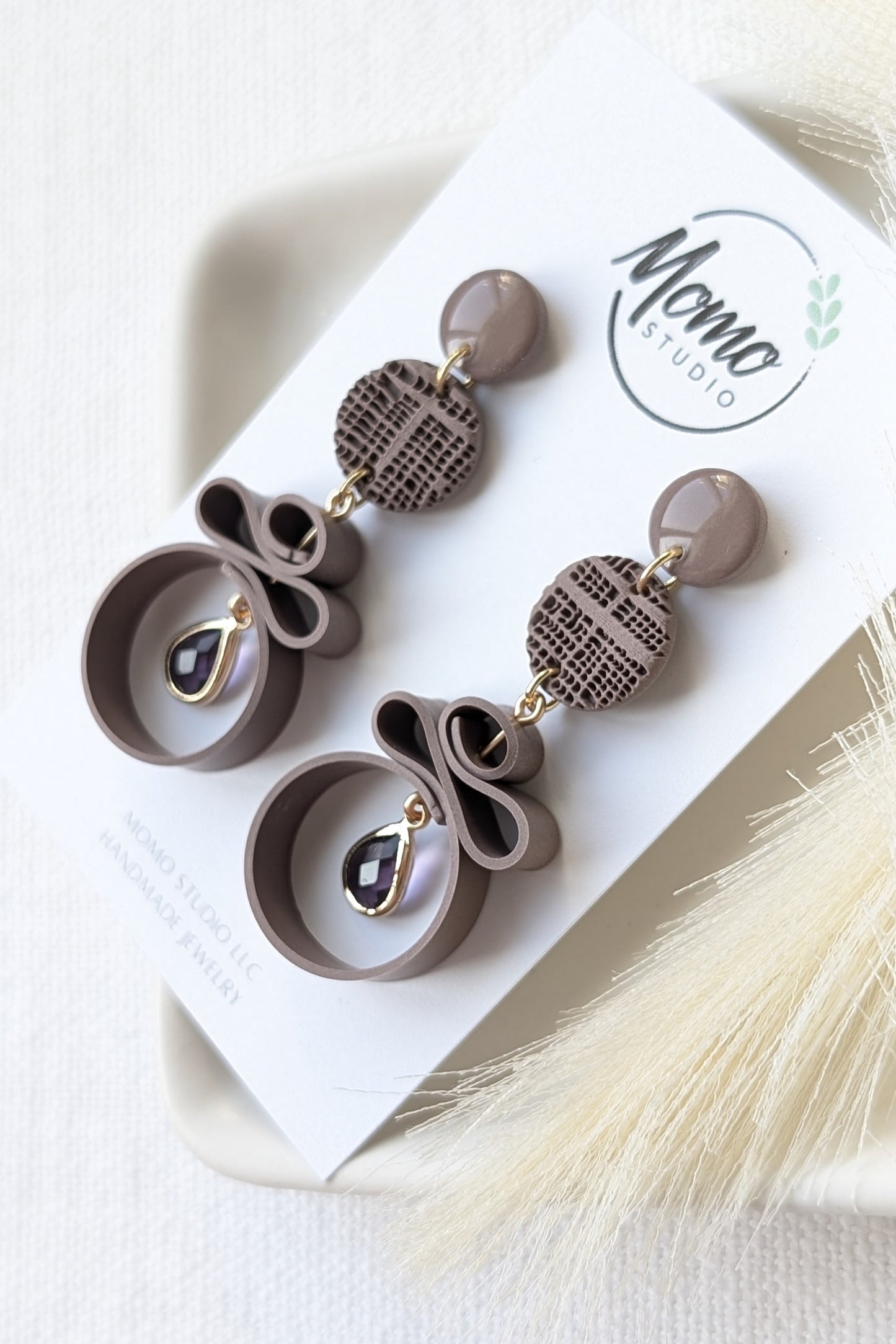 Dangles #6 - Ribbon Collection - Neutral Floral Palette #1