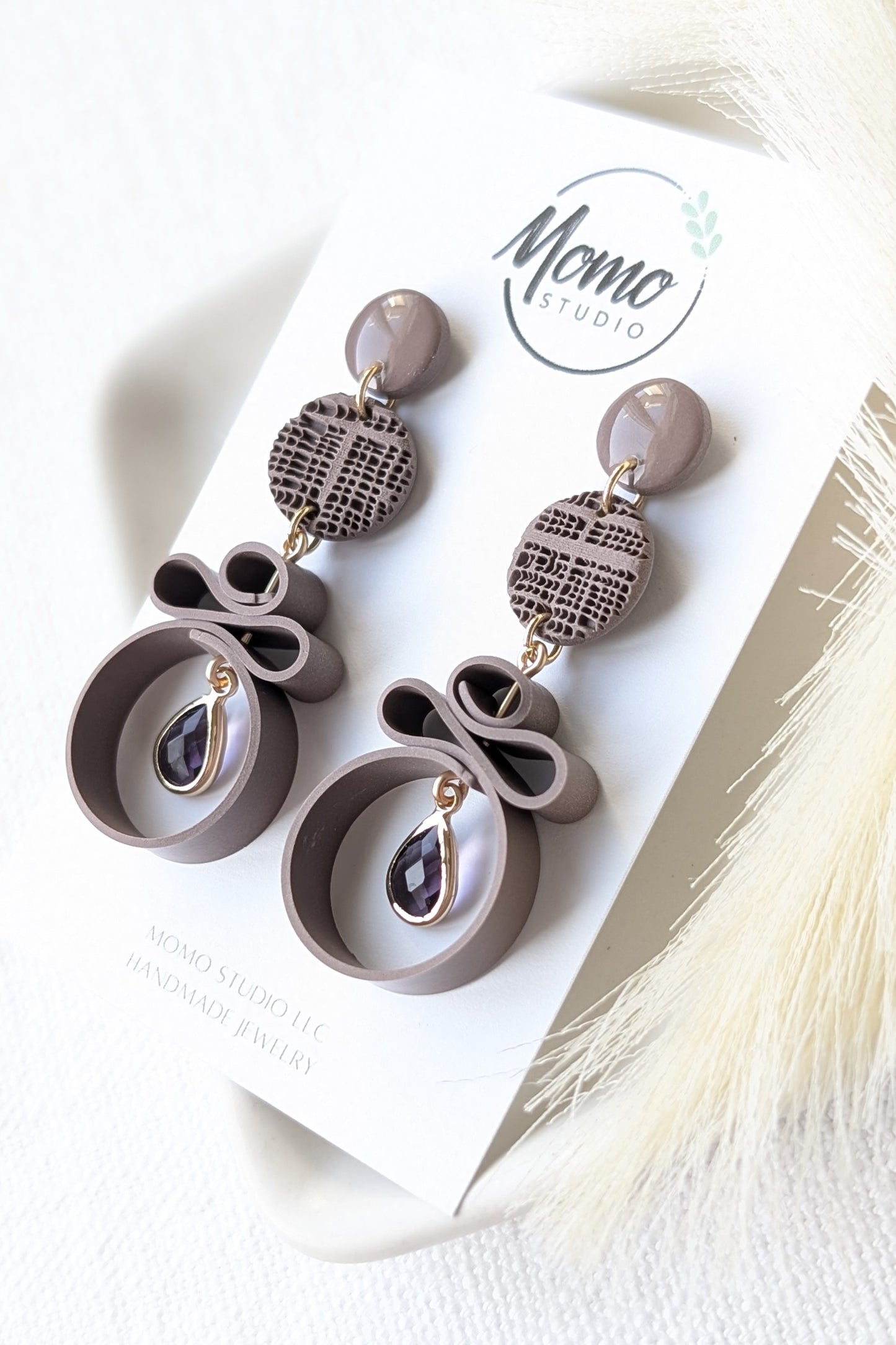 Dangles #6 - Ribbon Collection - Neutral Floral Palette #1