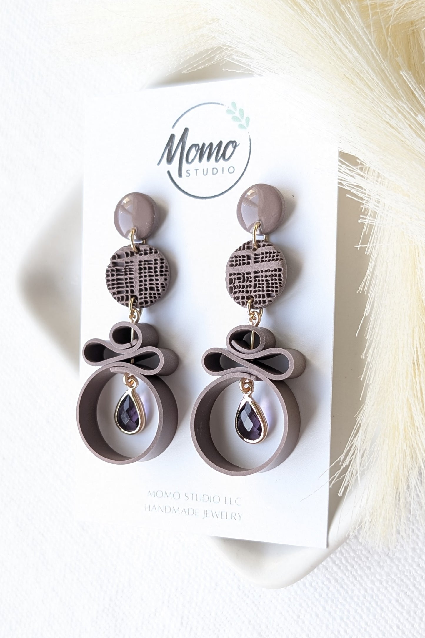 Dangles #6 - Ribbon Collection - Neutral Floral Palette #1