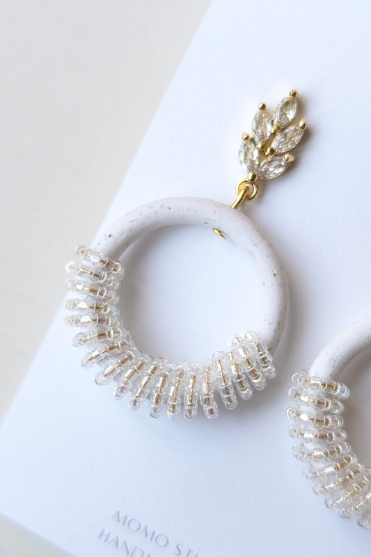Beaded Hoops Collection - Mixed Palette (SNP1 - Speckled White)