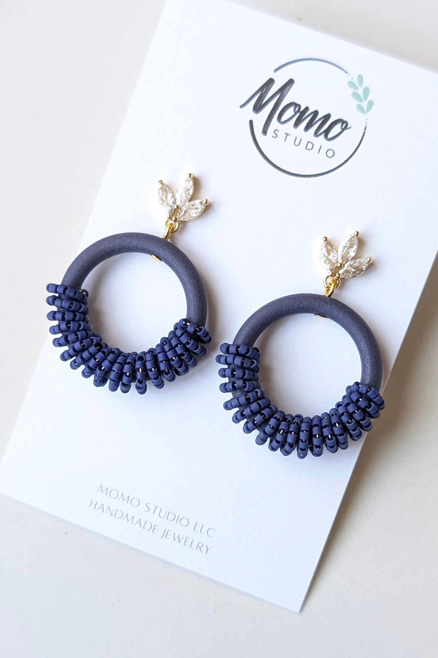Beaded Hoops Collection - Mixed Palette (EBP1 - Gun Powder)
