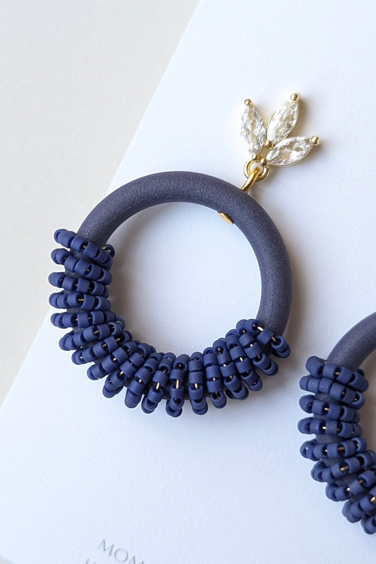 Beaded Hoops Collection - Mixed Palette (EBP1 - Gun Powder)