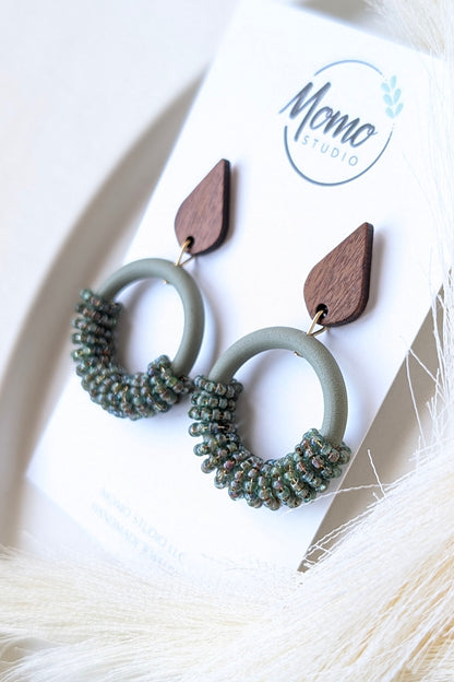 Beaded Hoops Collection - Mixed Palette (CP1 - Sage)