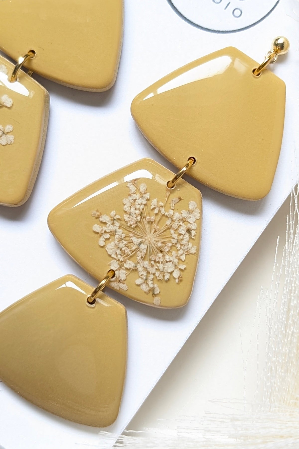 DANGLES - Clay + Resin + Pressed Flowers