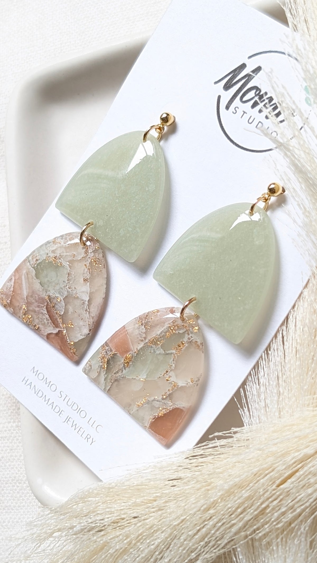 DANGLES - Translucent + Alcohol Ink Stone