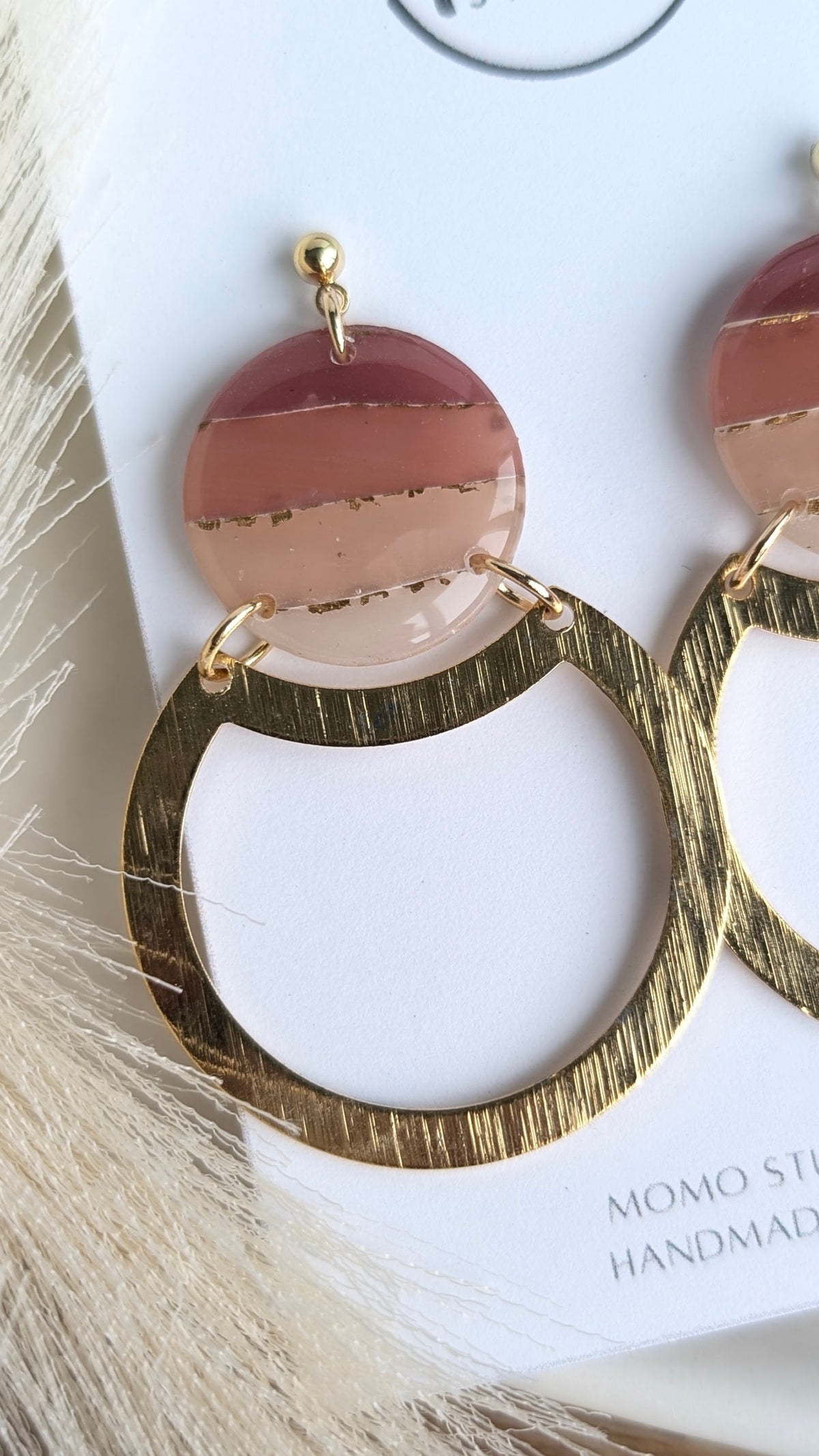 DANGLES #2 - Translucent Layers - Maroon/White Ombre