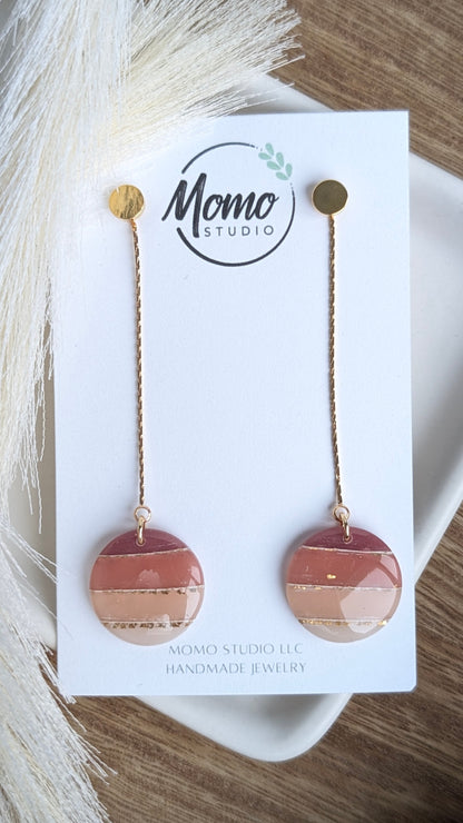 DANGLES #3 - Translucent Layers - Maroon/White Ombre (3-IN-1)