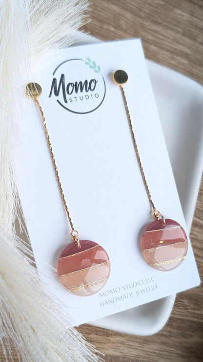 DANGLES #3 - Translucent Layers - Maroon/White Ombre (3-IN-1)