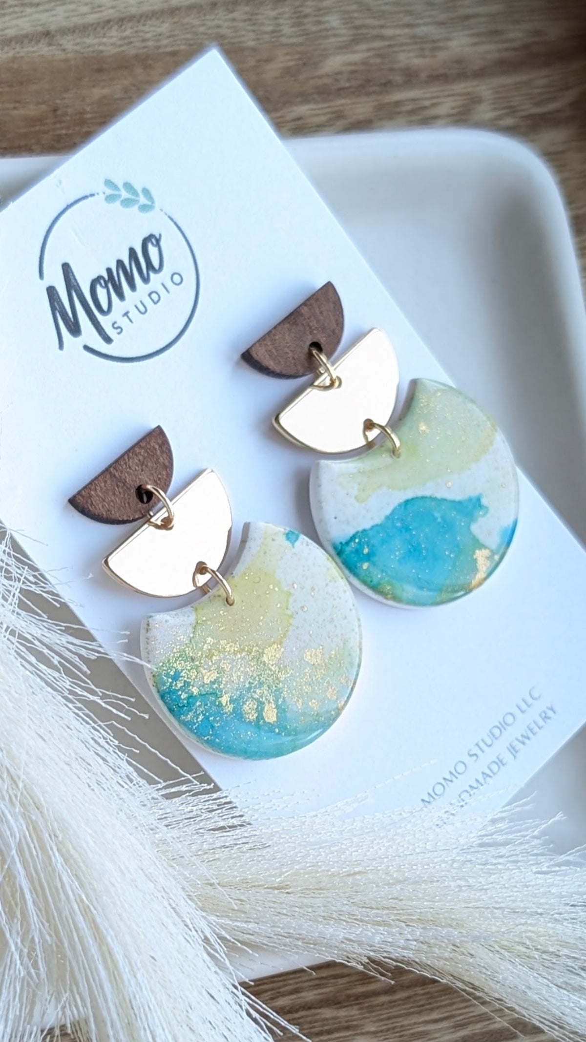 DANGLES - Alcohol Ink + Gold Spackle
