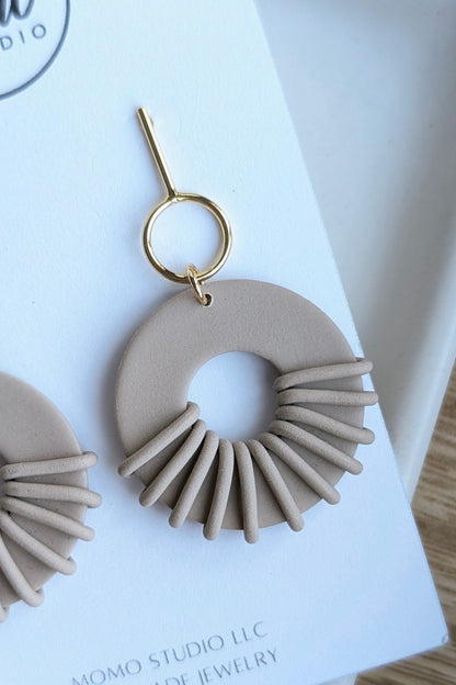DANGLES - Donut + Extruded Clay - Beige