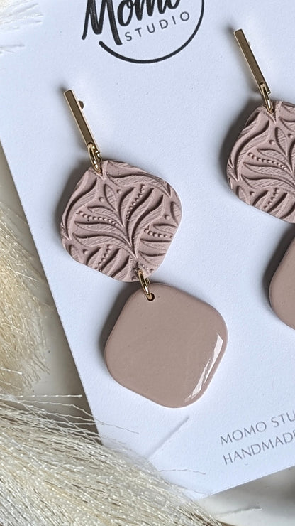 Daily Dangles - Squares - Pink