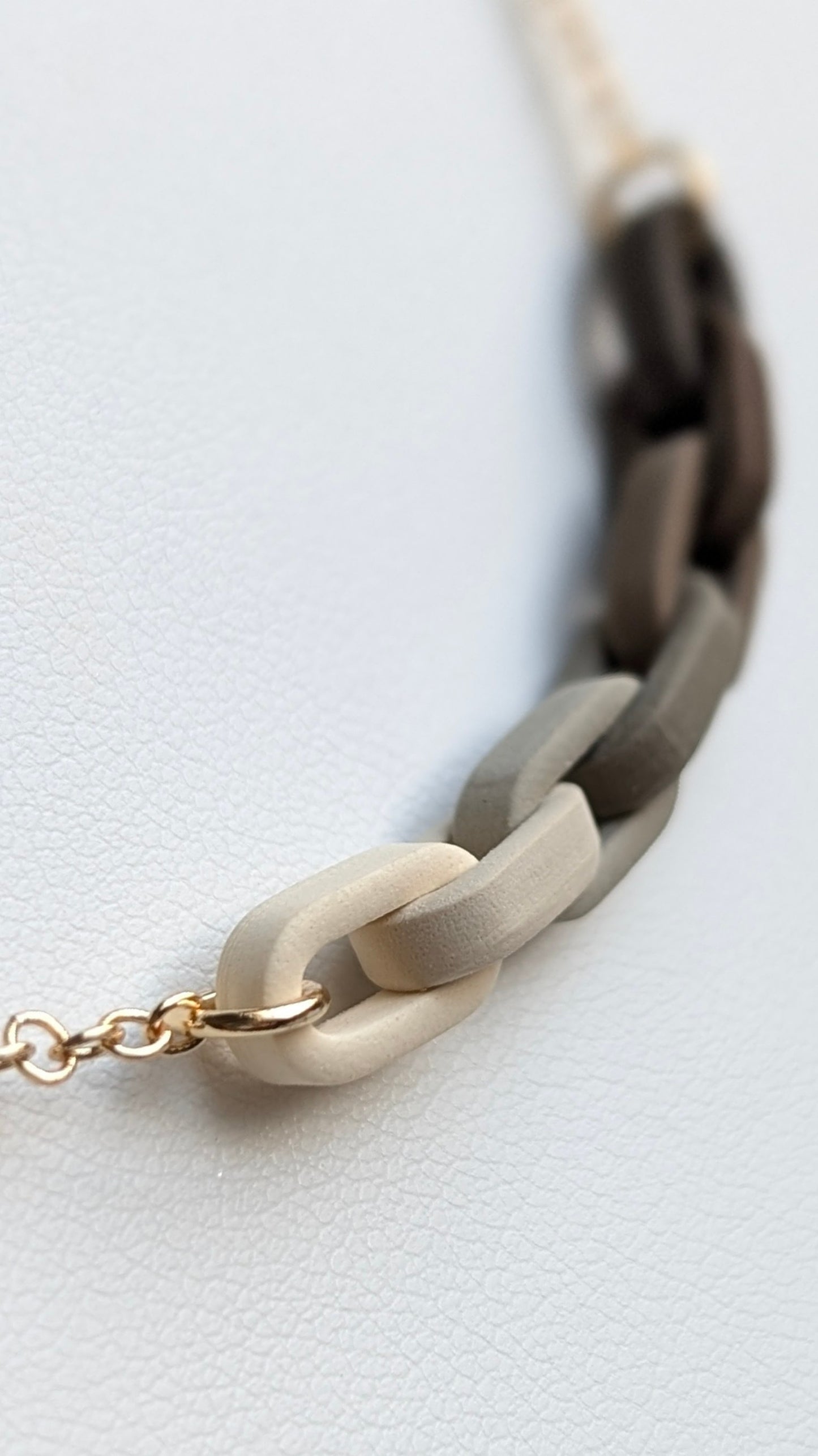 GOLD FILLED NECKLACES - CHAIN LINKS - BROWN TONES