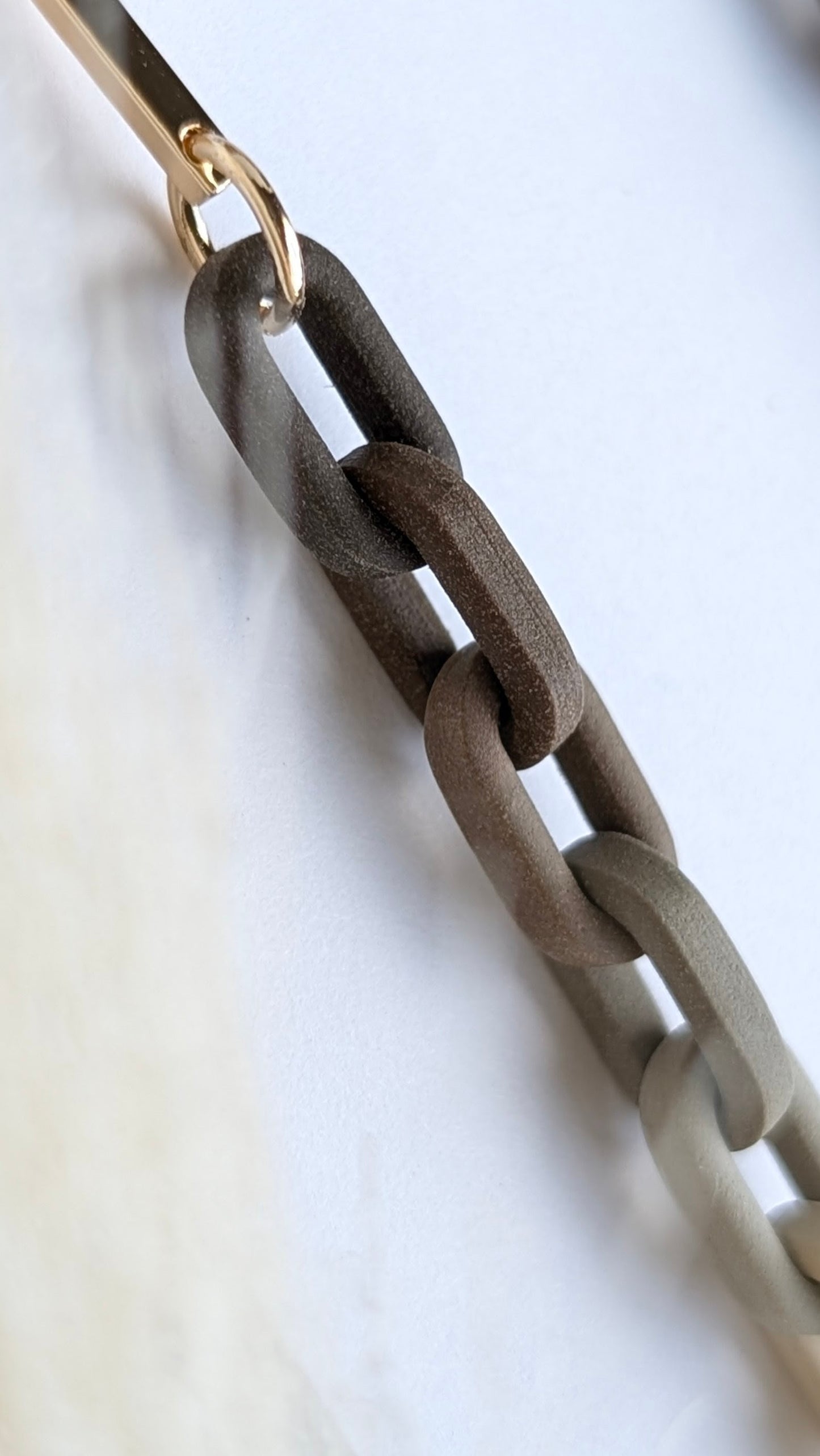 DANGLES - Clay Chain Links - Brown Tones