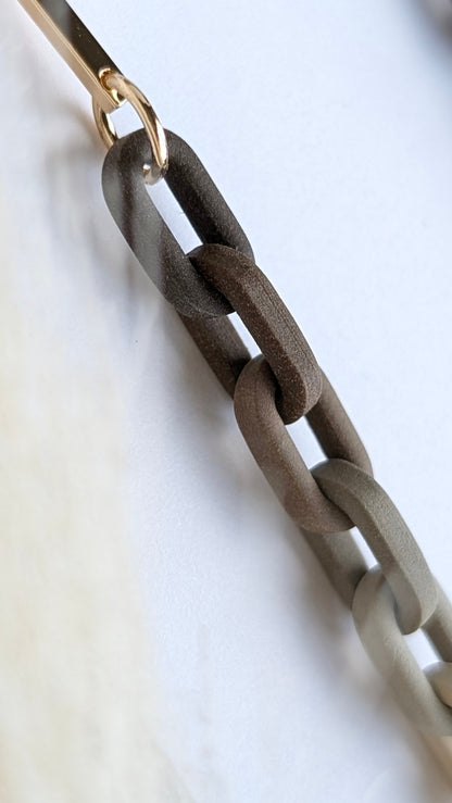 DANGLES - Clay Chain Links - Brown Tones