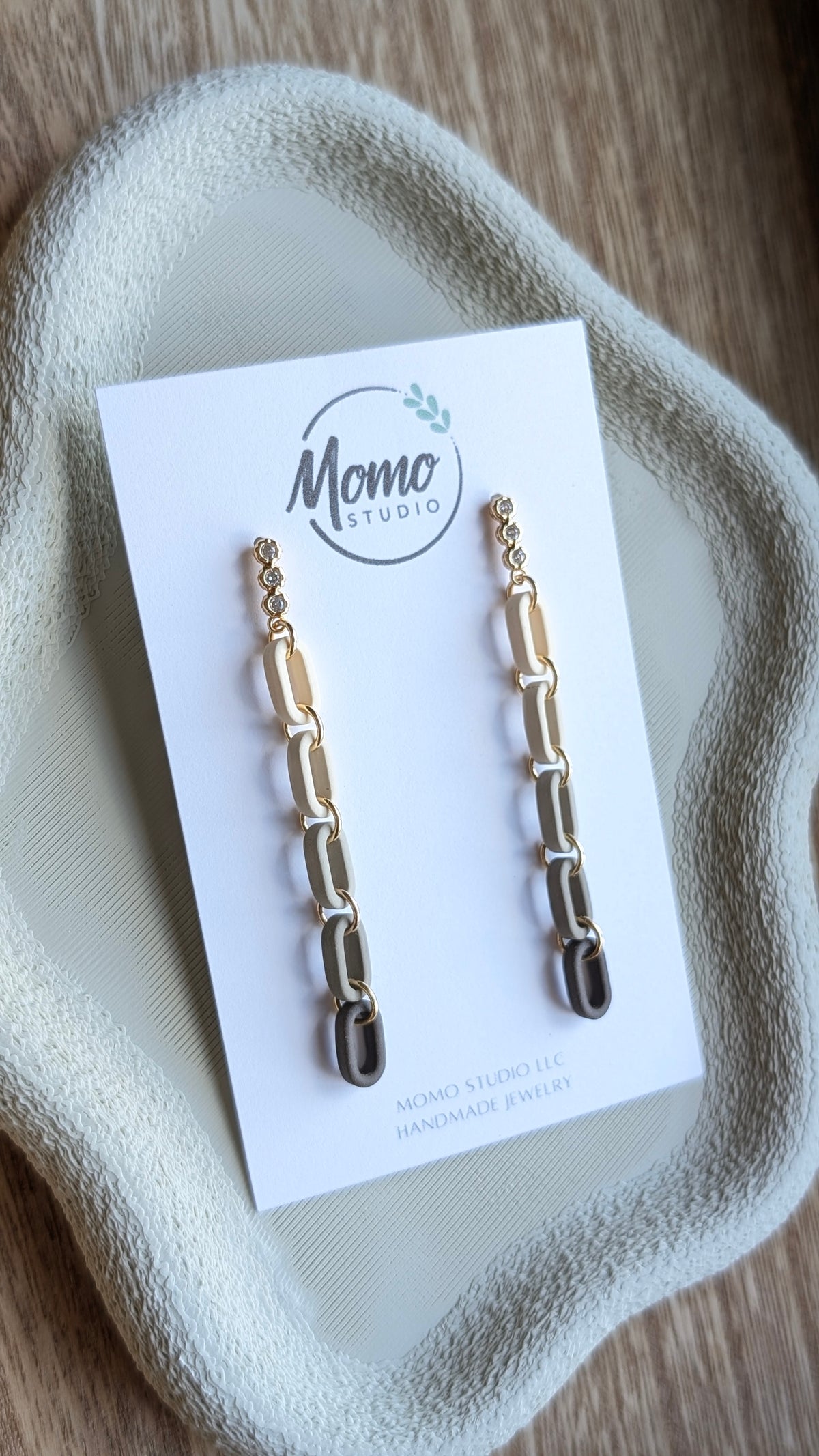 DANGLES #2 - Clay Chain Links - Brown Tones