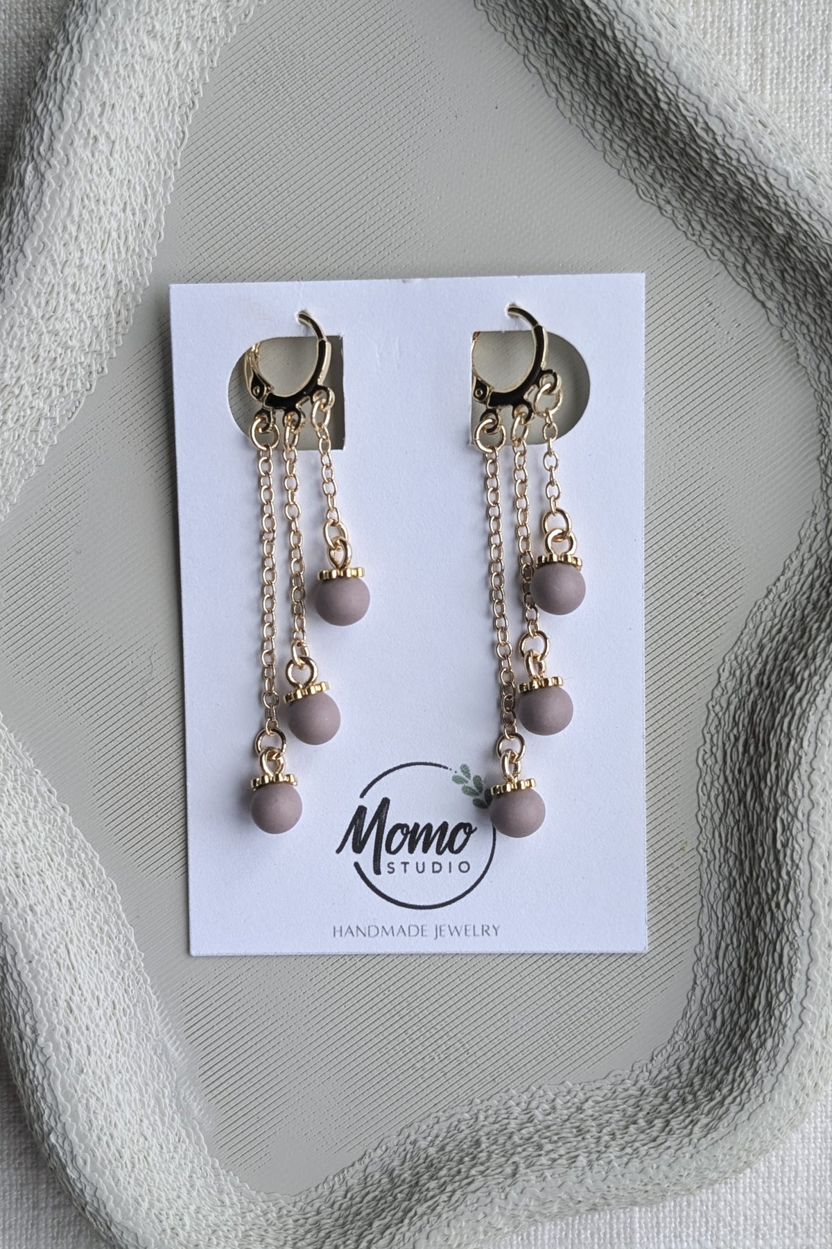 Triple Chain Dangles - Huggies - Purple Tone