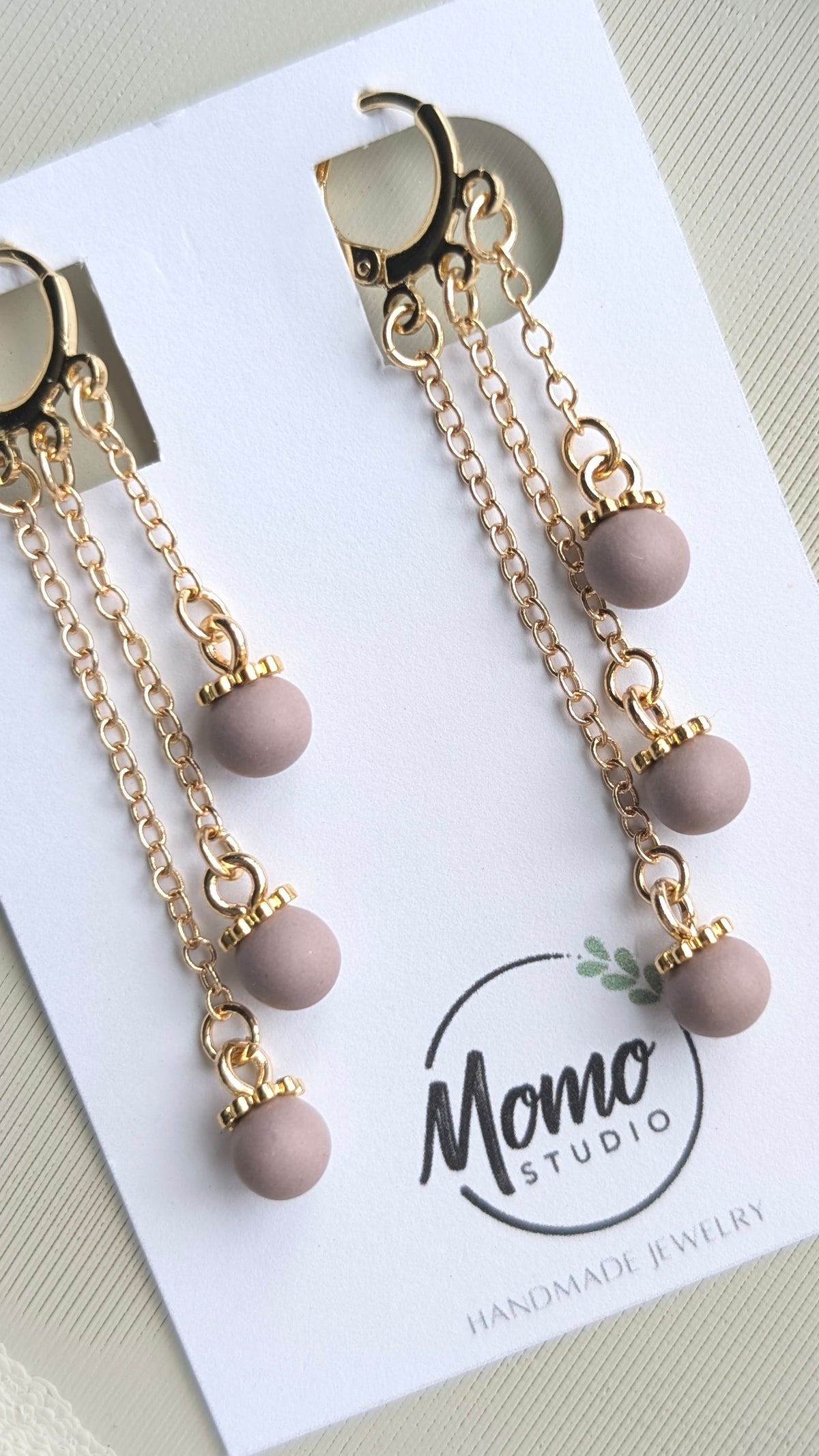 Triple Chain Dangles - Huggies - Purple Tone