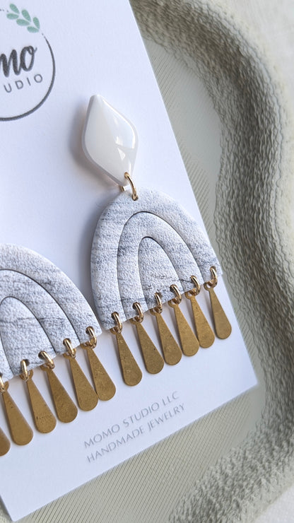DANGLES #2 - Texture Stone - White/Gray