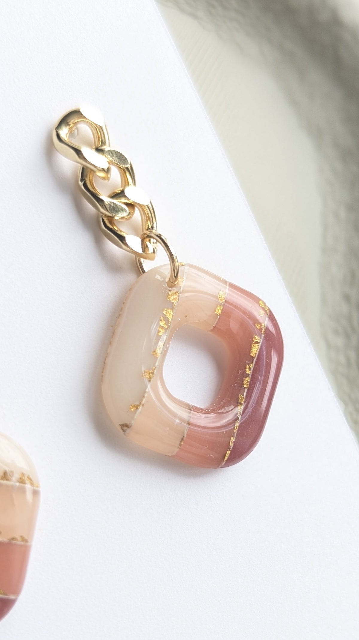 DANGLES #1 - Translucent Layers - Maroon/White Ombre