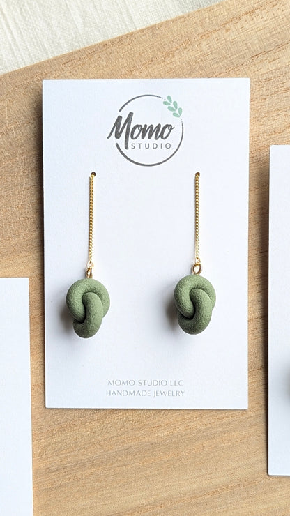THREADERS - Double Hoop Knots - Matcha Palette