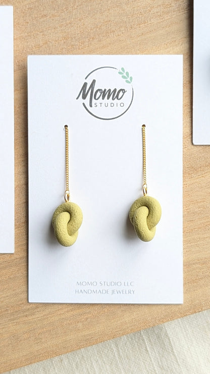 THREADERS - Double Hoop Knots - Matcha Palette