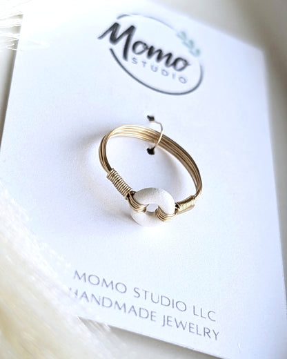 LOOP RING - EXTRA SMALL - WHITE