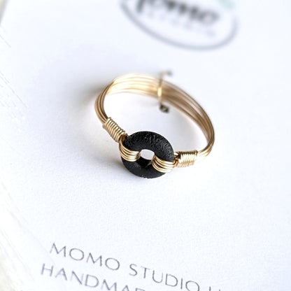 LOOP RING - EXTRA SMALL - BLACK