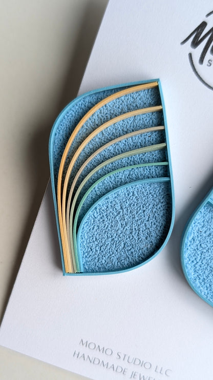 STATEMENT STUDS #2 - Clay Quilling Technique - Beachy Palette #1