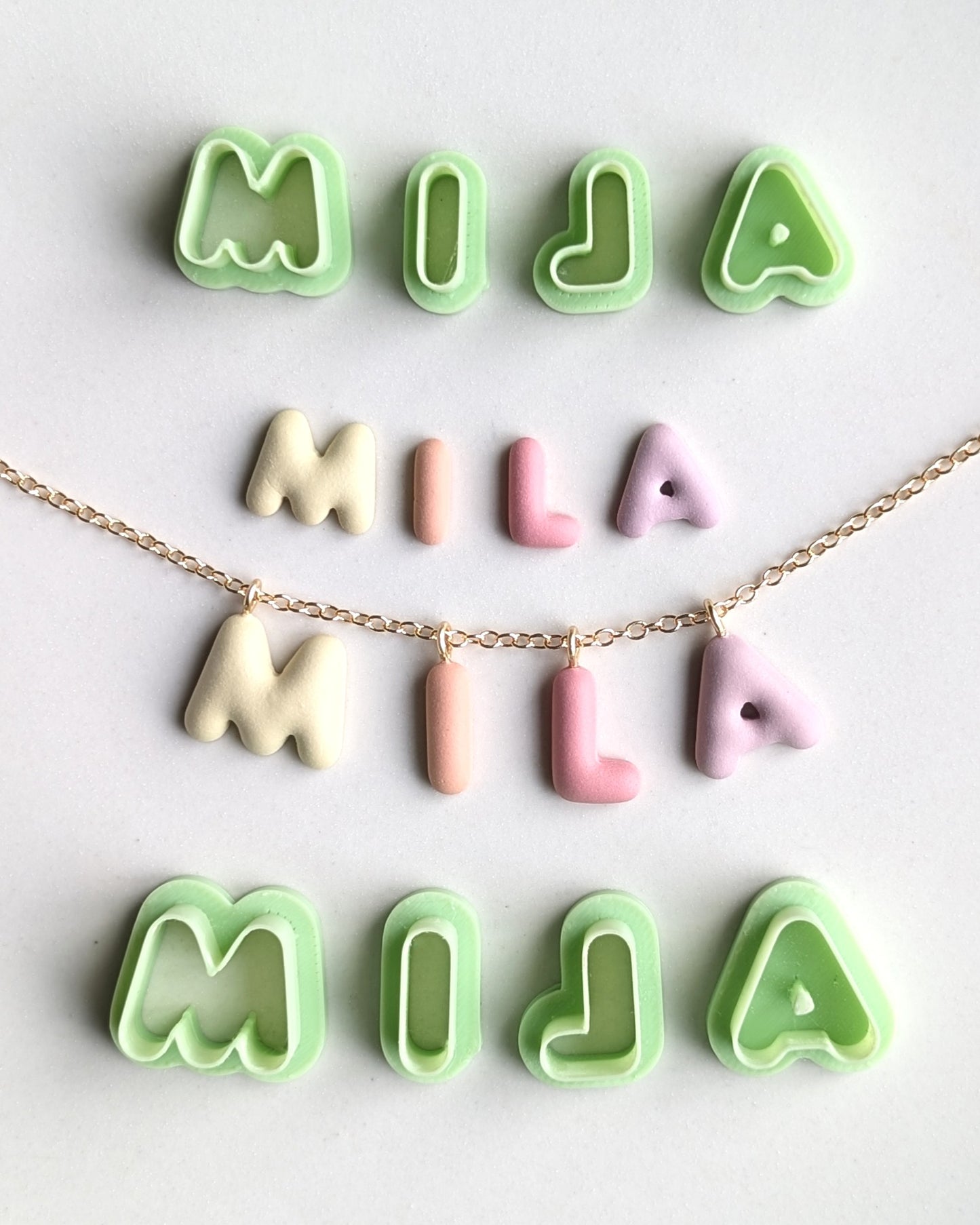 BUBBLE ALPHABET CUTTERS - SMALL AND EXTRA SMALL