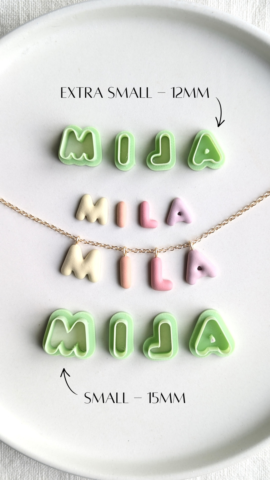 BUBBLE ALPHABET CUTTERS - SMALL AND EXTRA SMALL