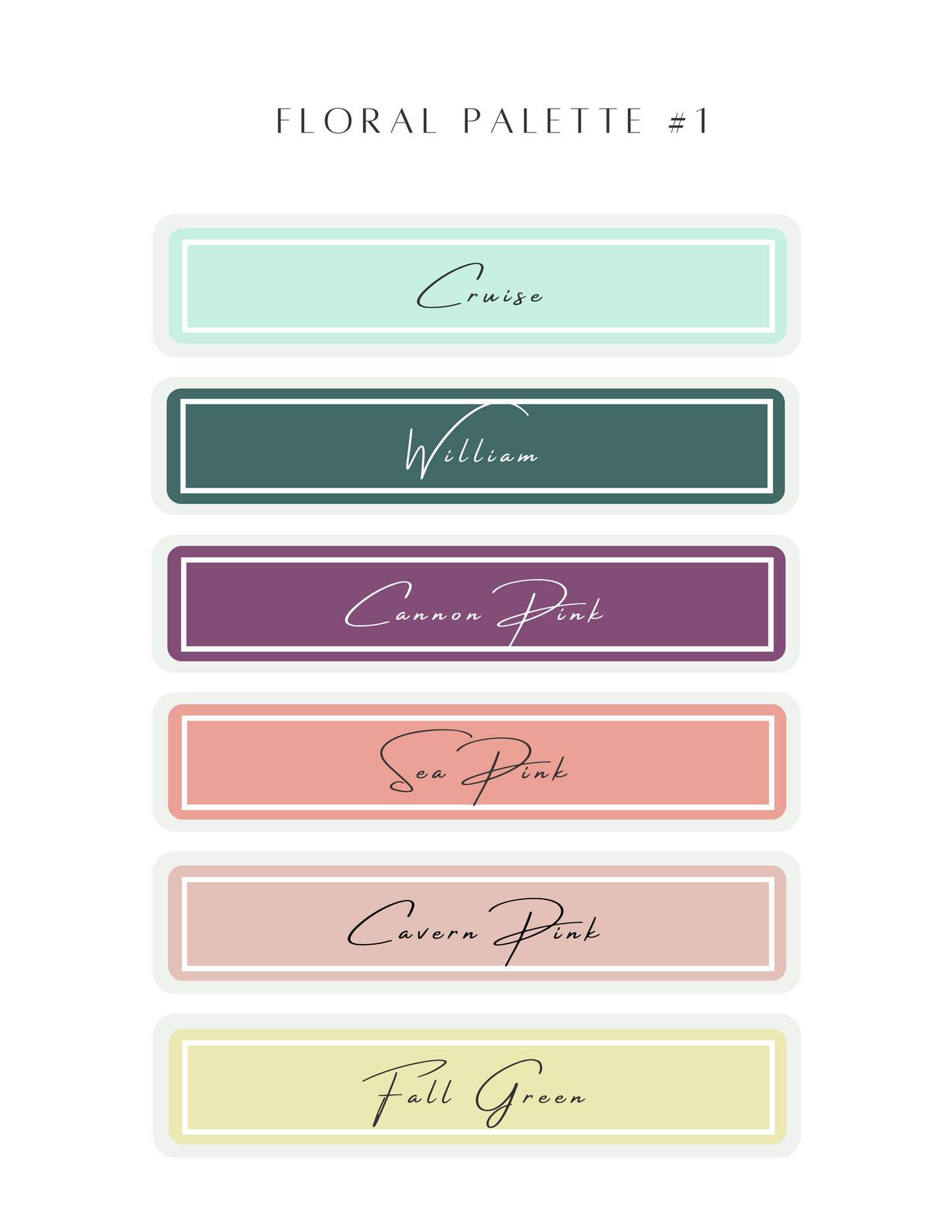 Color Recipe - Floral Palette #1