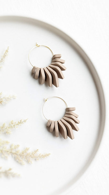 Diamond Beads Hoops - Strong Neutrals Palette
