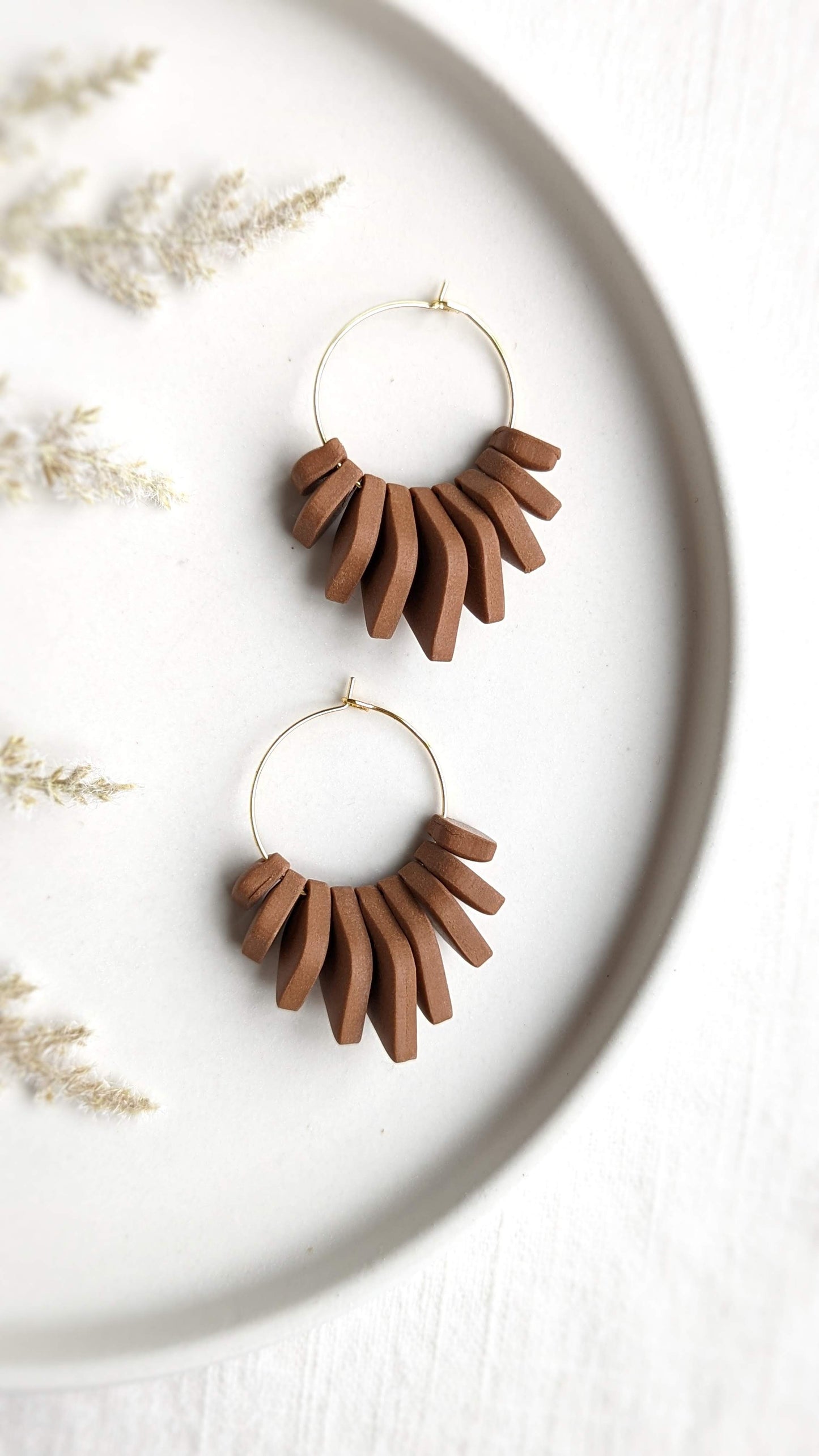 Diamond Beads Hoops - Strong Neutrals Palette