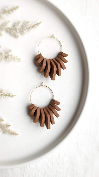 Diamond Beads Hoops - Strong Neutrals Palette